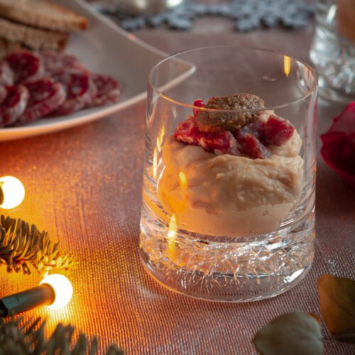 CREMA DI CANNELLINI CON SALAME CACCIATORE E SALSA TARTUFATA