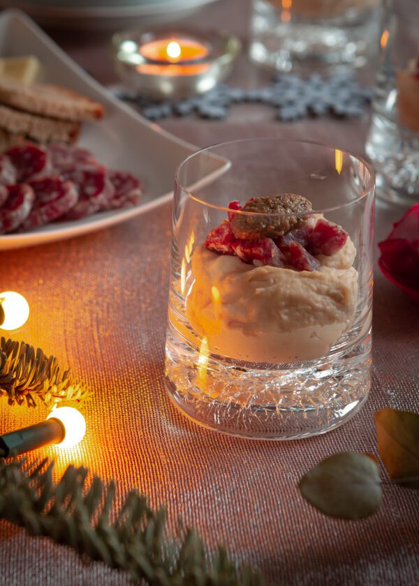 CREMA DI CANNELLINI CON SALAME CACCIATORE E SALSA TARTUFATA