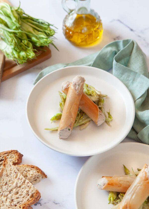 CANNOLI DI PASTA FILLO CON MOUSSE DI MORTADELLA