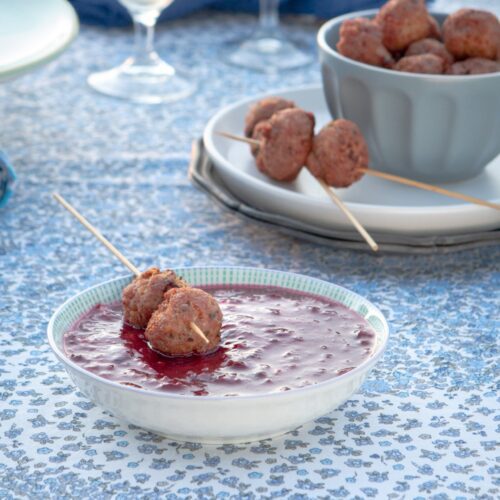 POLPETTE PICCANTI CON SALSA DI SUSINE AGRODOLCE