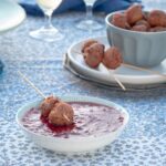 POLPETTE PICCANTI CON SALSA DI SUSINE AGRODOLCE FOTO QUADRATA